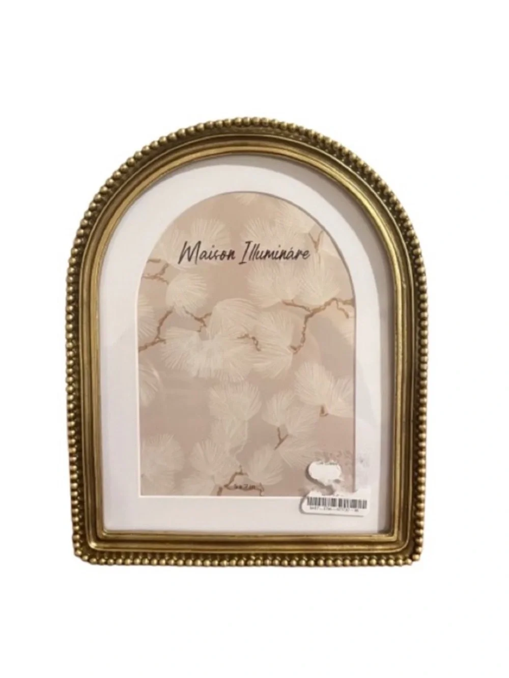 🆕-Maison Illuminare- Set of 2 Gold Arch Beaded Picture Frames. 5x7 & 4x6.